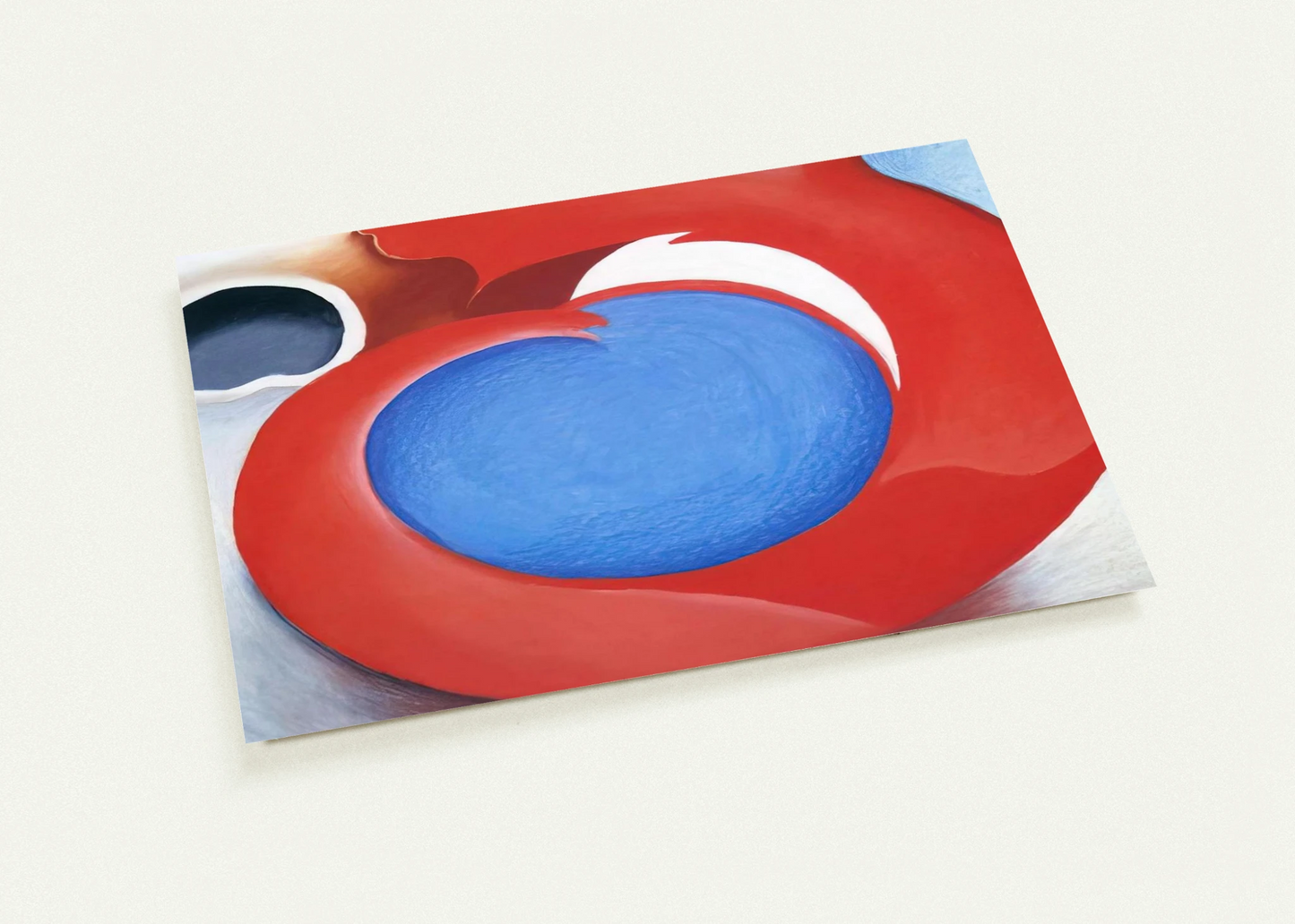 Goat's Horn With Red By Georgia O'Keeffe Pack of 10 Post Cards | Georgia O'Keeffe Post Cards | A6 (10.5 x 14.8 cm) - 4.1 x 5.8 inches