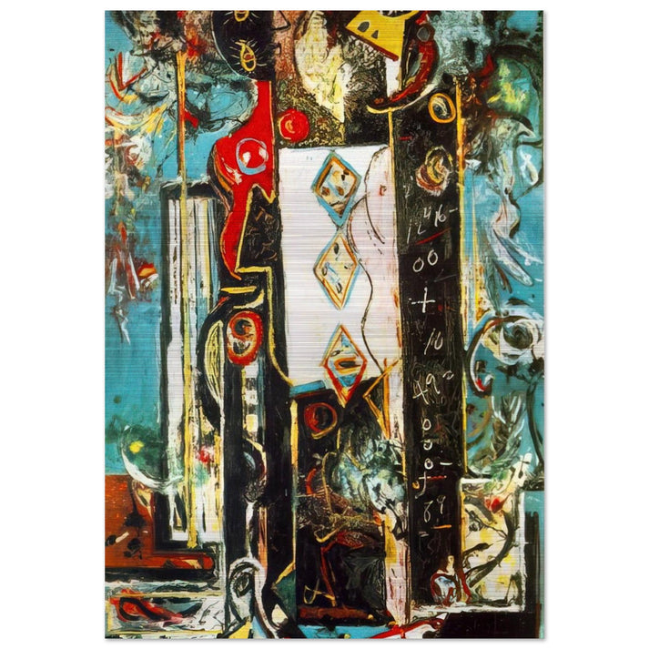 MALE AND FEMALE - Jackson Pollock Brushed Aluminum Print - 70x100 cm / 28x40 inches | Jackson Pollock Aluminum Print | Jackson Pollock Prints