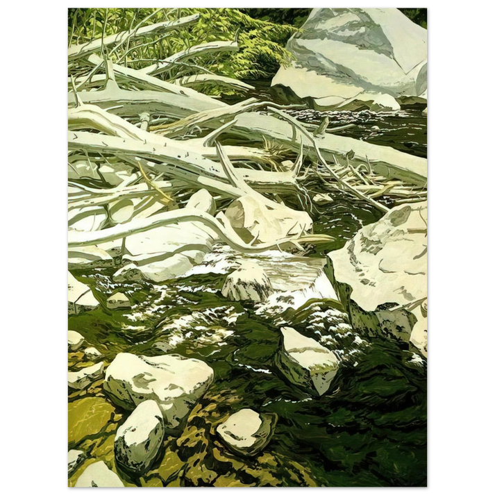 Neil Welliver - High Water Mark - 1984 75x100 cm / 30x40inches Fine Art Poster