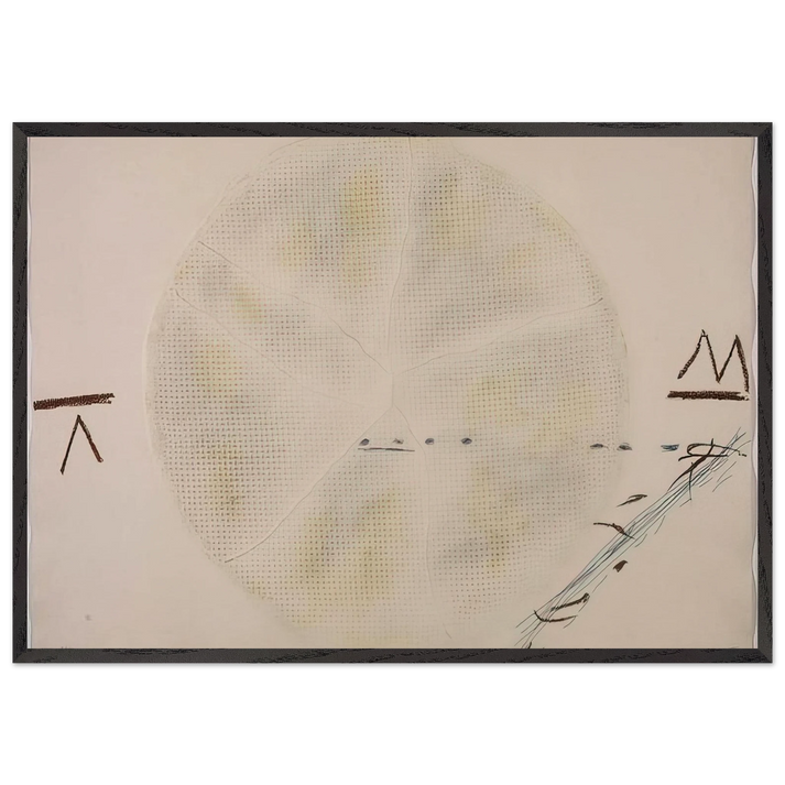 THE SIEVE 1972 - Antoni Tapies 70x100 cm / 28x40 inches Framed Art Print – Black Wooden Frame
