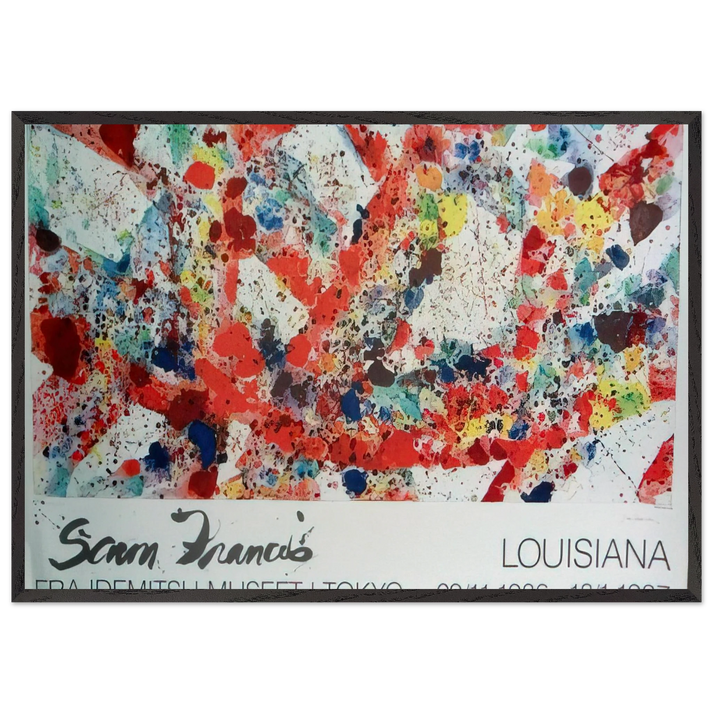 Polar Red - Sam Francis 70x100 cm / 28x40 inches Framed Art Print – Black Wooden Frame