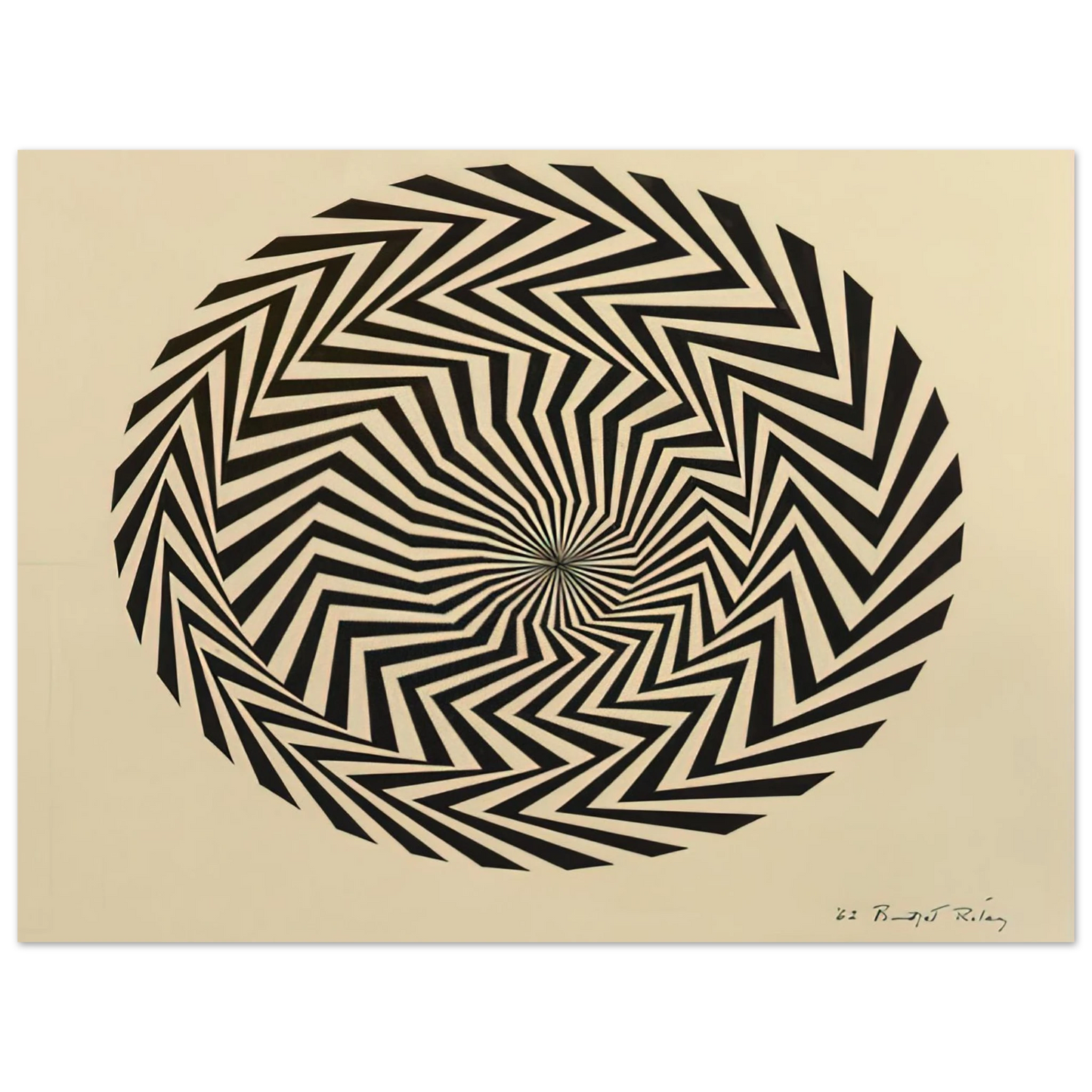 Bridget Riley - BLAZE STUDY 1962 75x100 cm / 30x40inches Fine Art Poster