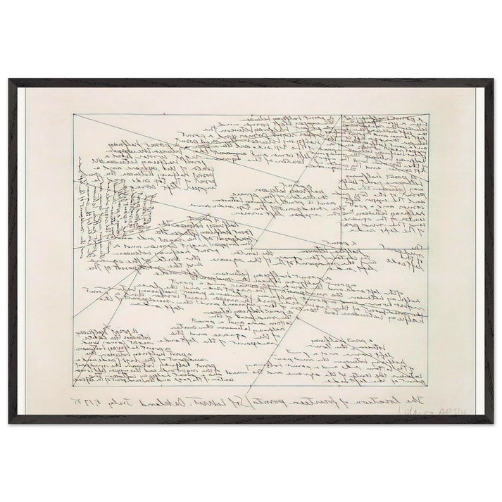 The Location of 14 Points - Sol LeWitt 70x100 cm / 28x40 inches Framed Art Print – Black Wooden Frame