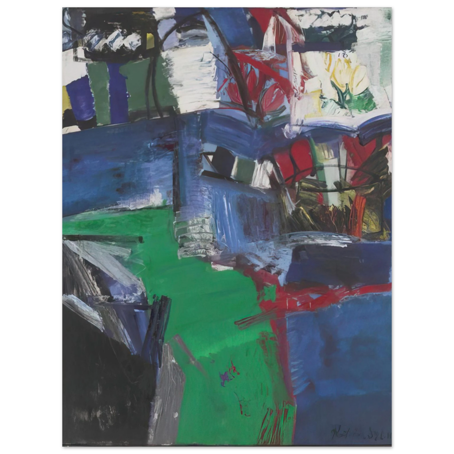 Grace Hartigan - SHINNECOCK CANAL 1957 75x100 cm / 30x40inches Fine Art Poster
