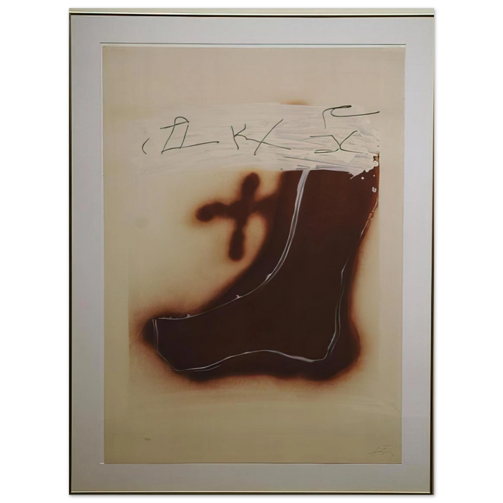 Antoni Tapies - PIED MARRON 1982 75x100 cm / 30x40inches Fine Art Poster