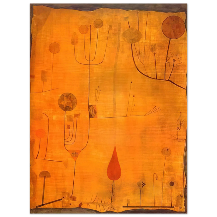 Paul Klee - FRUITS ON RED 1930 75x100 cm / 30x40inches Fine Art Poster