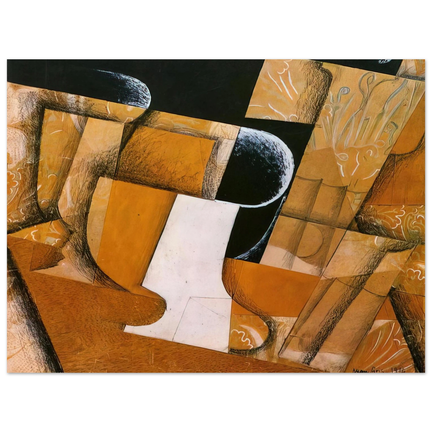 Juan Gris - THE GLASS THE FRUIT BOWL 1914 75x100 cm / 30x40inches Fine Art Poster