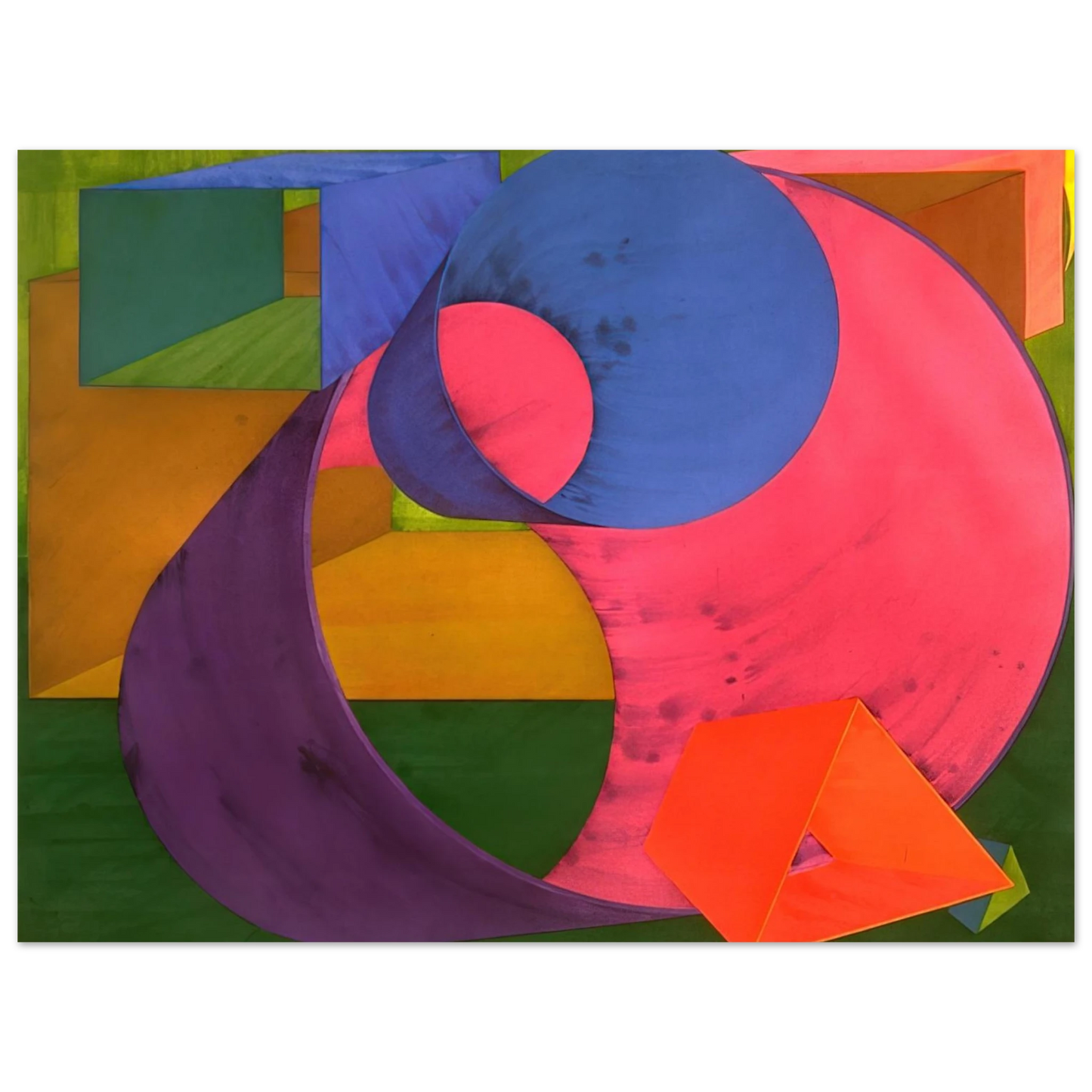 Al Held - Indigo 75x100 cm / 30x40inches Fine Art Poster