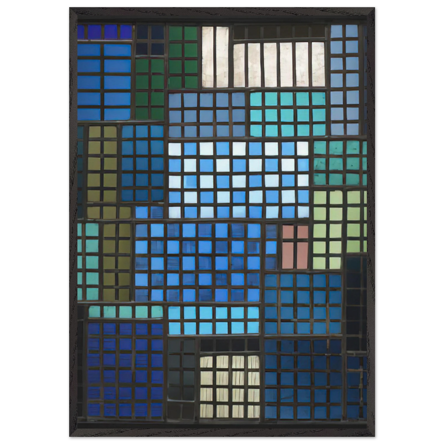 PARK 1924 - Josef Albers 70x100 cm / 28x40 inches Framed Art Print – Black Wooden Frame