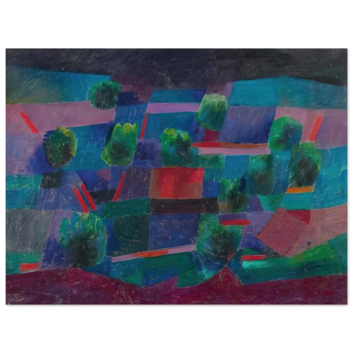 Johannes Itten - Moonlit Landscape - 1958 75x100 cm / 30x40inches Fine Art Poster