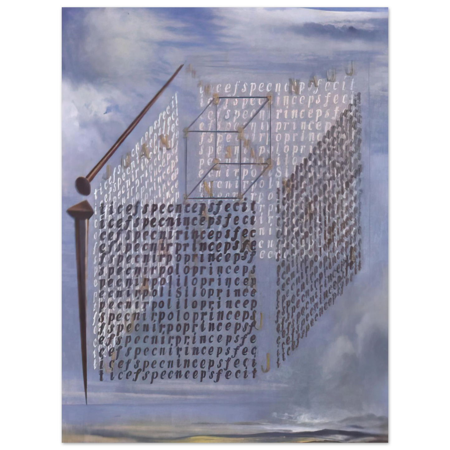 Salvador Dali - A PROPOS OF THE TREATISE ON CUBIC FORM BY JUAN DE HERRERA 75x100 cm / 30x40inches Fine Art Poster