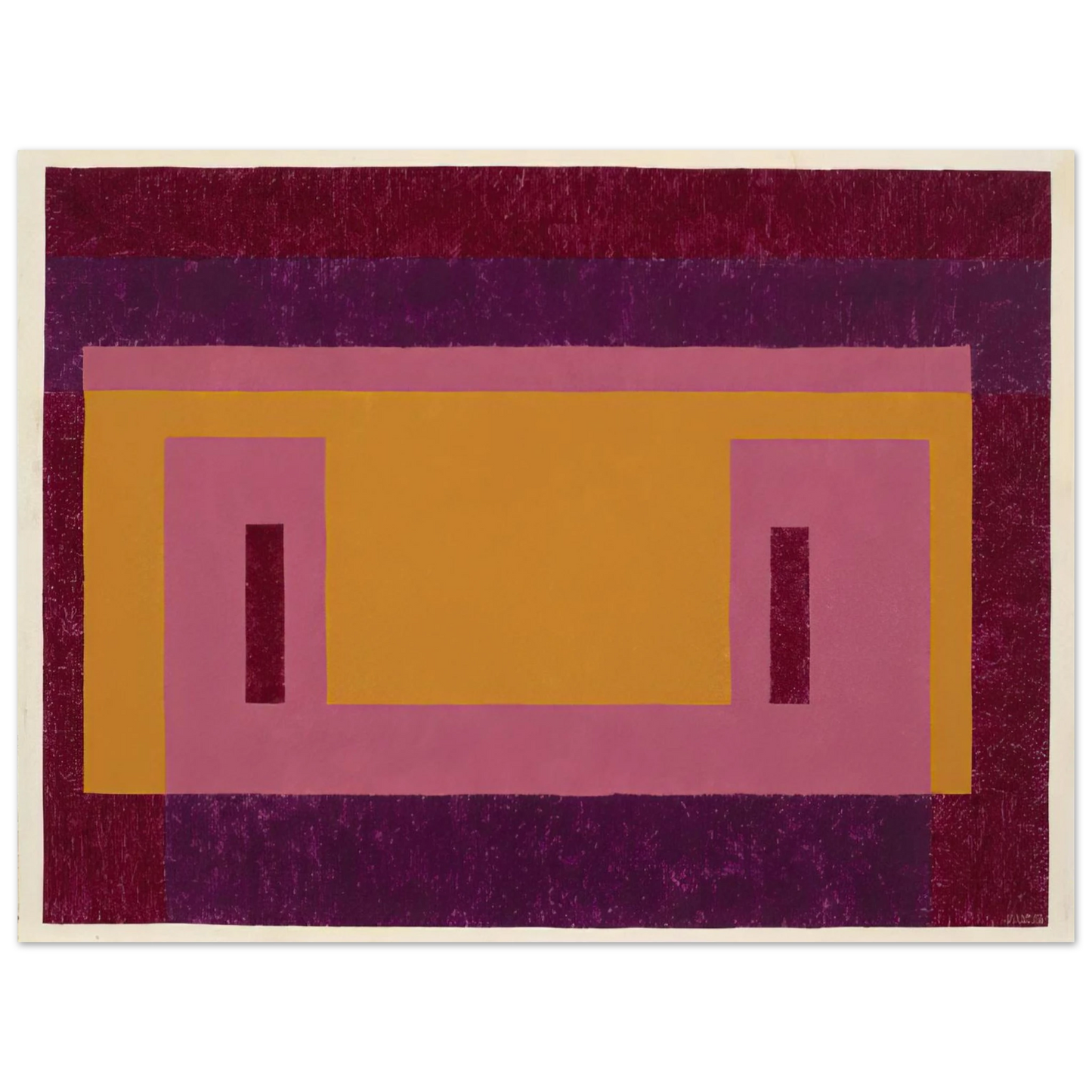 Josef Albers - VARIANT ADOBE FAMILIAR FRONT 1948 75x100 cm / 30x40inches Fine Art Poster