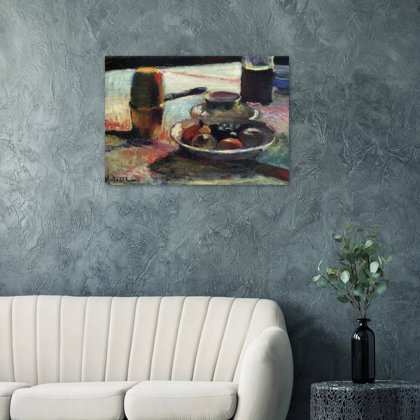FRUIT AND COFFEE POT - Henri Matisse Brushed Aluminum Print - 70x100 cm / 28x40 inches | Henri Matisse Aluminum Print | Henri Matisse Prints