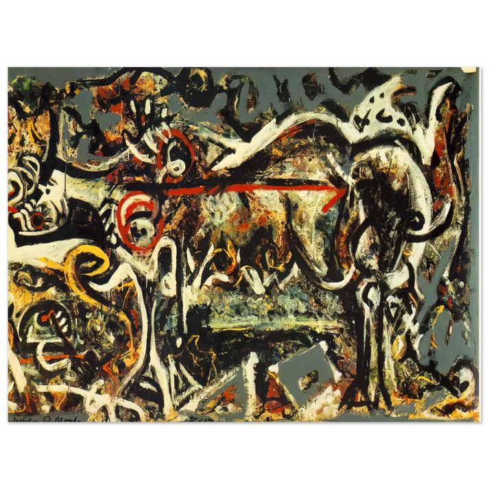 Jackson Pollock - THE SHE WOLF 75x100 cm / 30x40inches Fine Art Poster