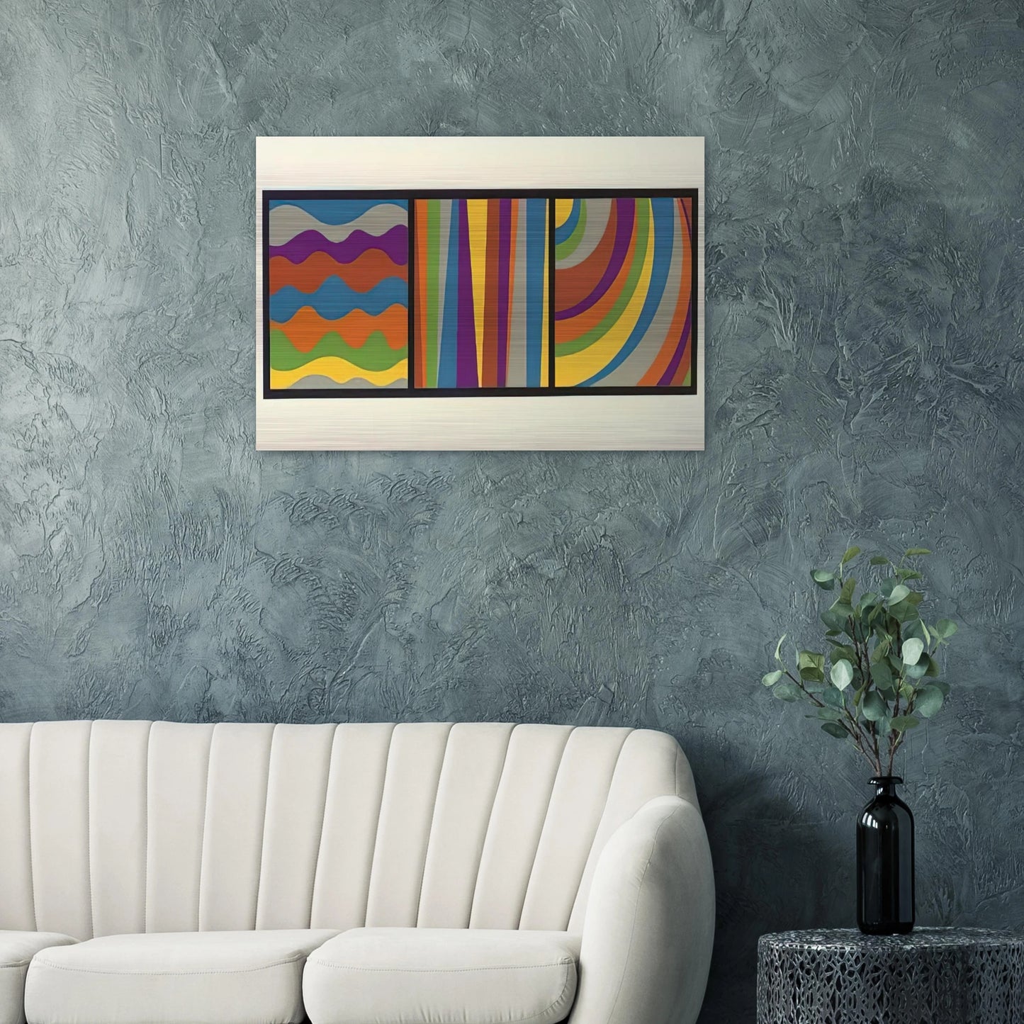 Irregular Arcs, Bands, Loops - Sol LeWitt Brushed Aluminum Print - 70x100 cm / 28x40 inches | Sol LeWitt Aluminum Print | Sol LeWitt Prints