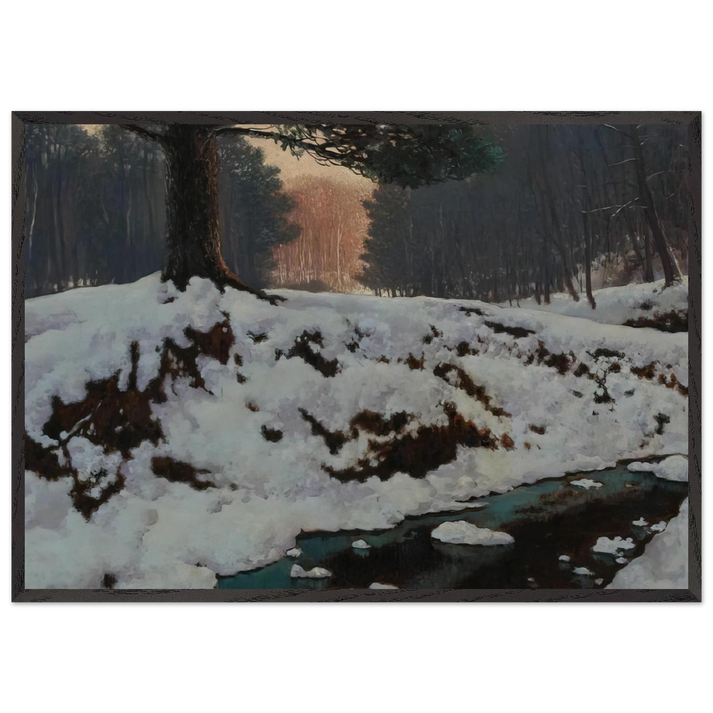 The Shadowed Valley - Post-Impressionism - Frank Johnston 70x100 cm / 28x40 inches Framed Art Print – Black Wooden Frame