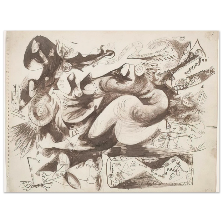 Jackson Pollock - UNTITLED O CONNOR THAW 770 75x100 cm / 30x40inches Fine Art Poster