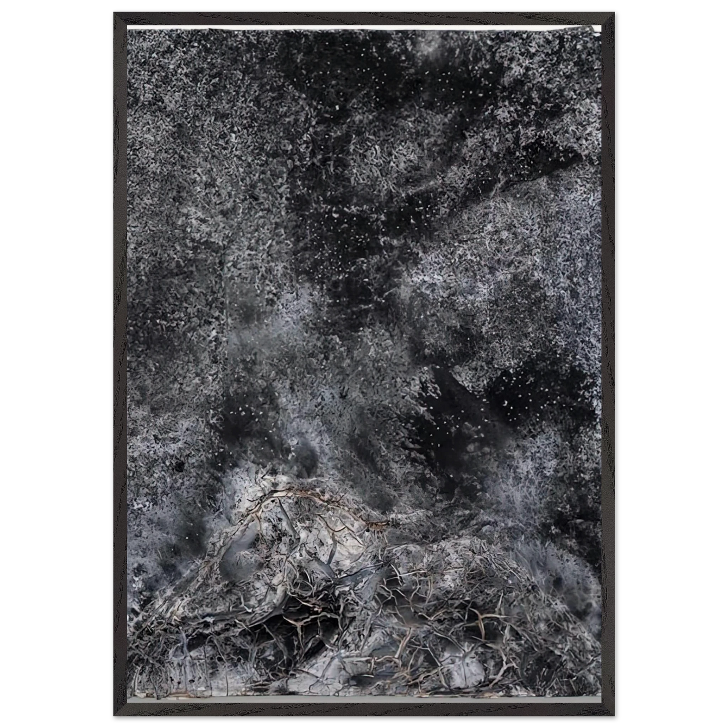 THE SECRET LIFE OF PLANTS FOR ROBERT FLUDD 2014 - Anselm Kiefer 70x100 cm / 28x40 inches Framed Art Print – Black Wooden Frame