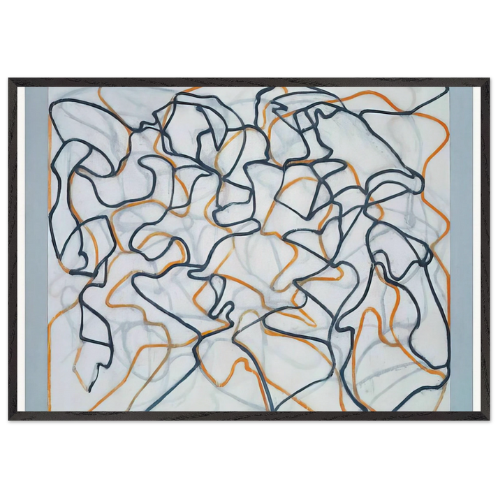 White Ground Letter - 2010 - Brice Marden 70x100 cm / 28x40 inches Framed Art Print – Black Wooden Frame