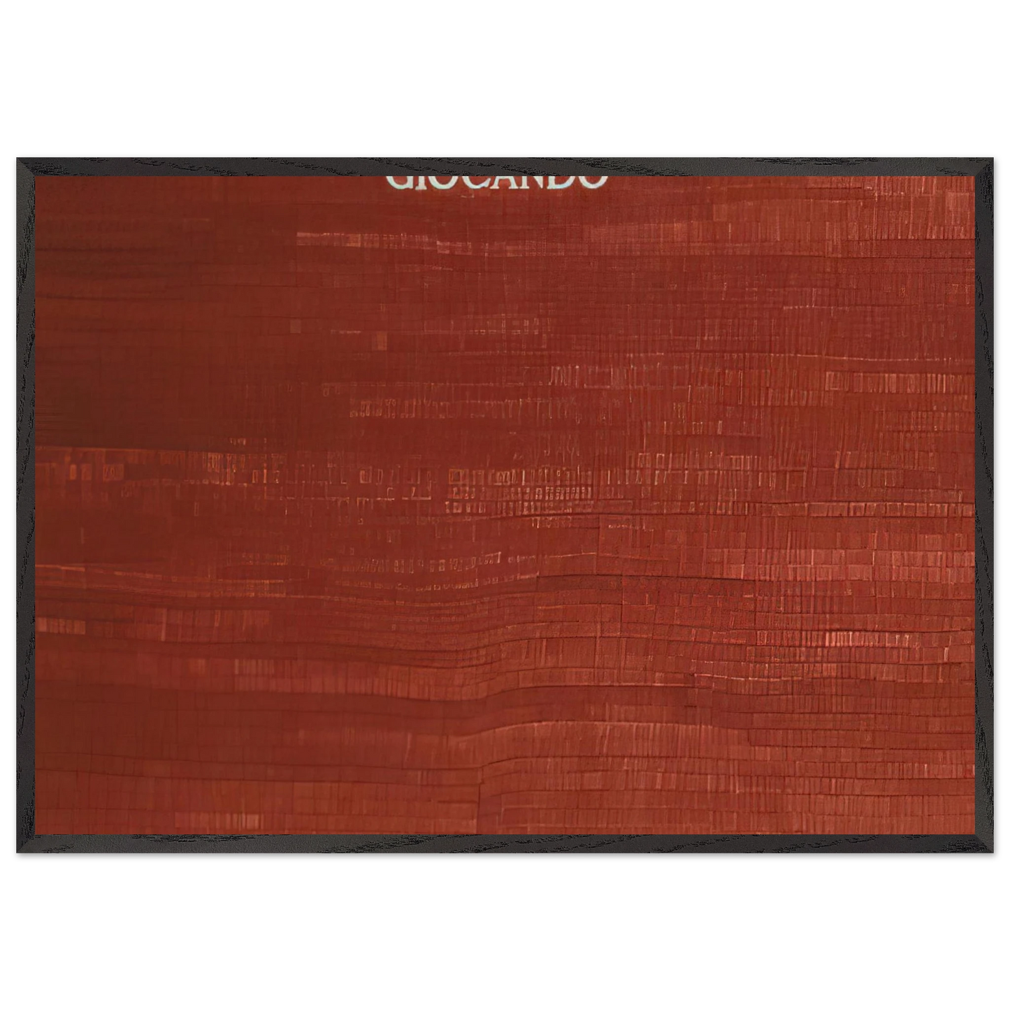 GIOCANDO - Alighiero Boetti 70x100 cm / 28x40 inches Framed Art Print – Black Wooden Frame