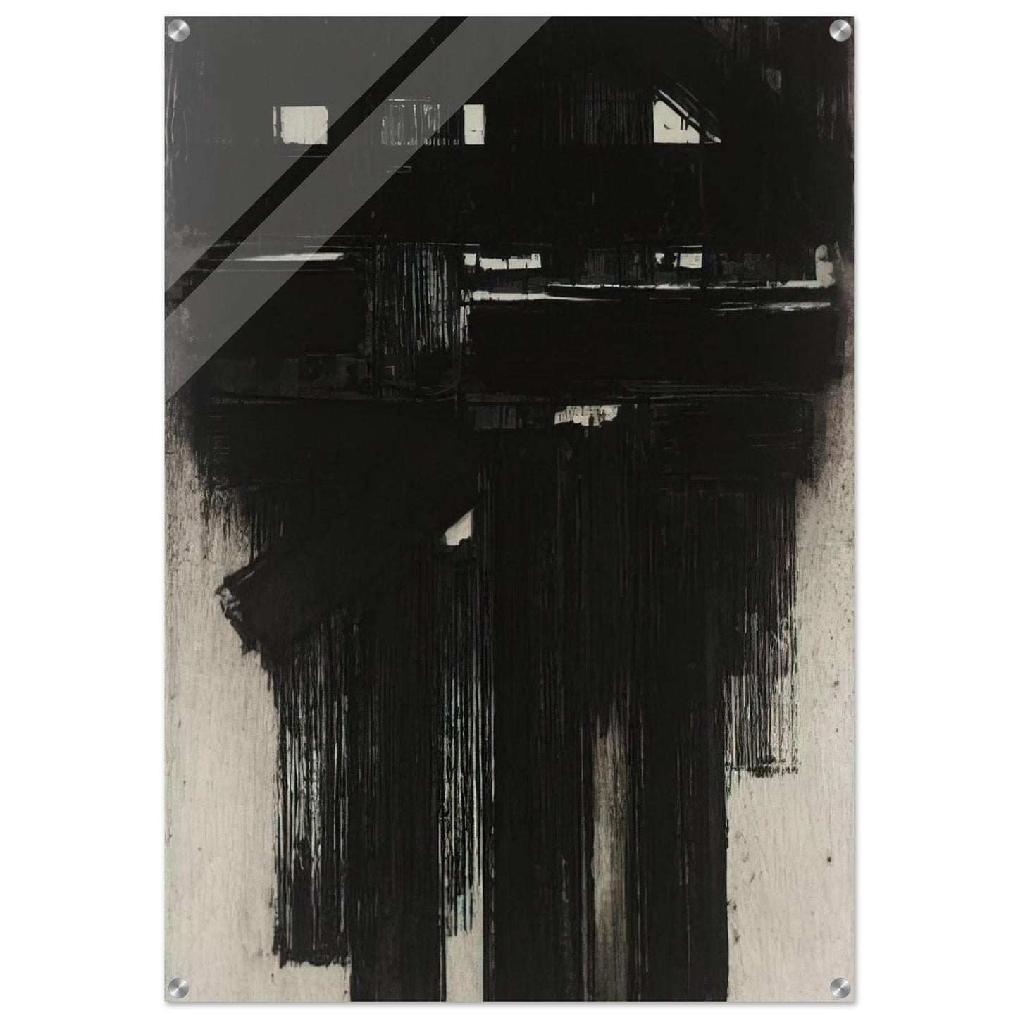 Untitled Intaglio - 1956 - Pierre Soulages Acrylic Print - 70x100 cm / 28x40″ inches | Pierre Soulages Wall Art | Pierre Soulages Prints