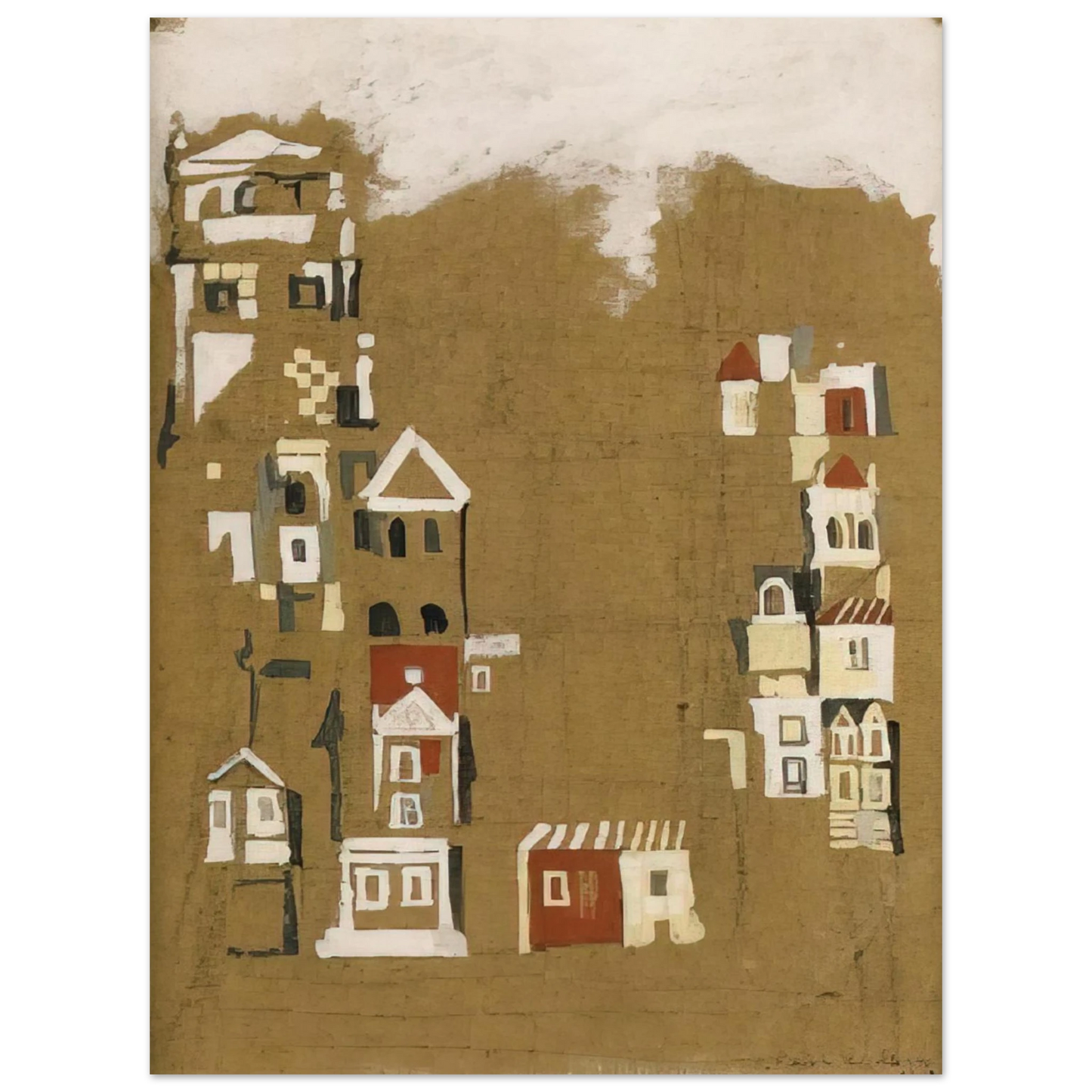 Maria Helena Vieira da Silva - Maisons - 1946 75x100 cm / 30x40inches Fine Art Poster