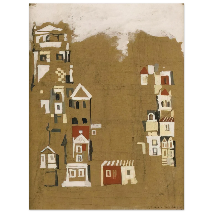 Maria Helena Vieira da Silva - Maisons - 1946 75x100 cm / 30x40inches Fine Art Poster