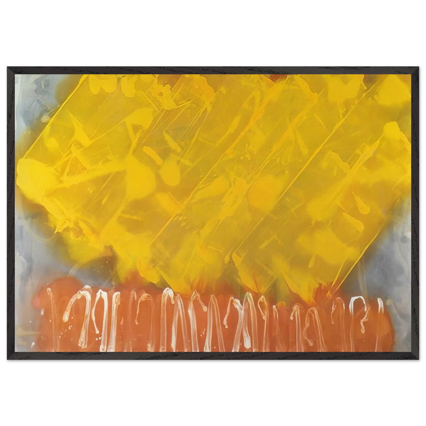 Cathay - 1979 - Albert Irvin 70x100 cm / 28x40 inches Framed Art Print – Black Wooden Frame