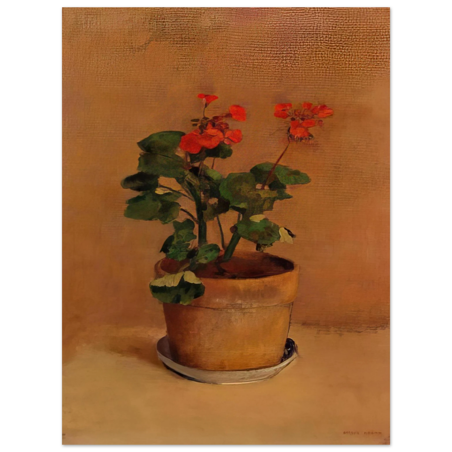 Odilon Redon - A POT OF GERANIUMS 75x100 cm / 30x40inches Fine Art Poster
