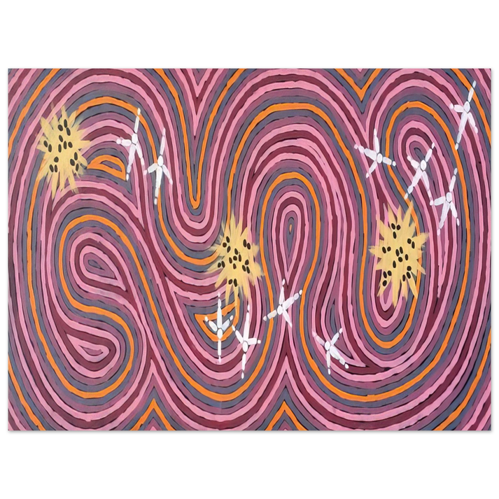 Clifford Possum Tjapaltjarri - Worm Dreaming - 1996 75x100 cm / 30x40inches Fine Art Poster