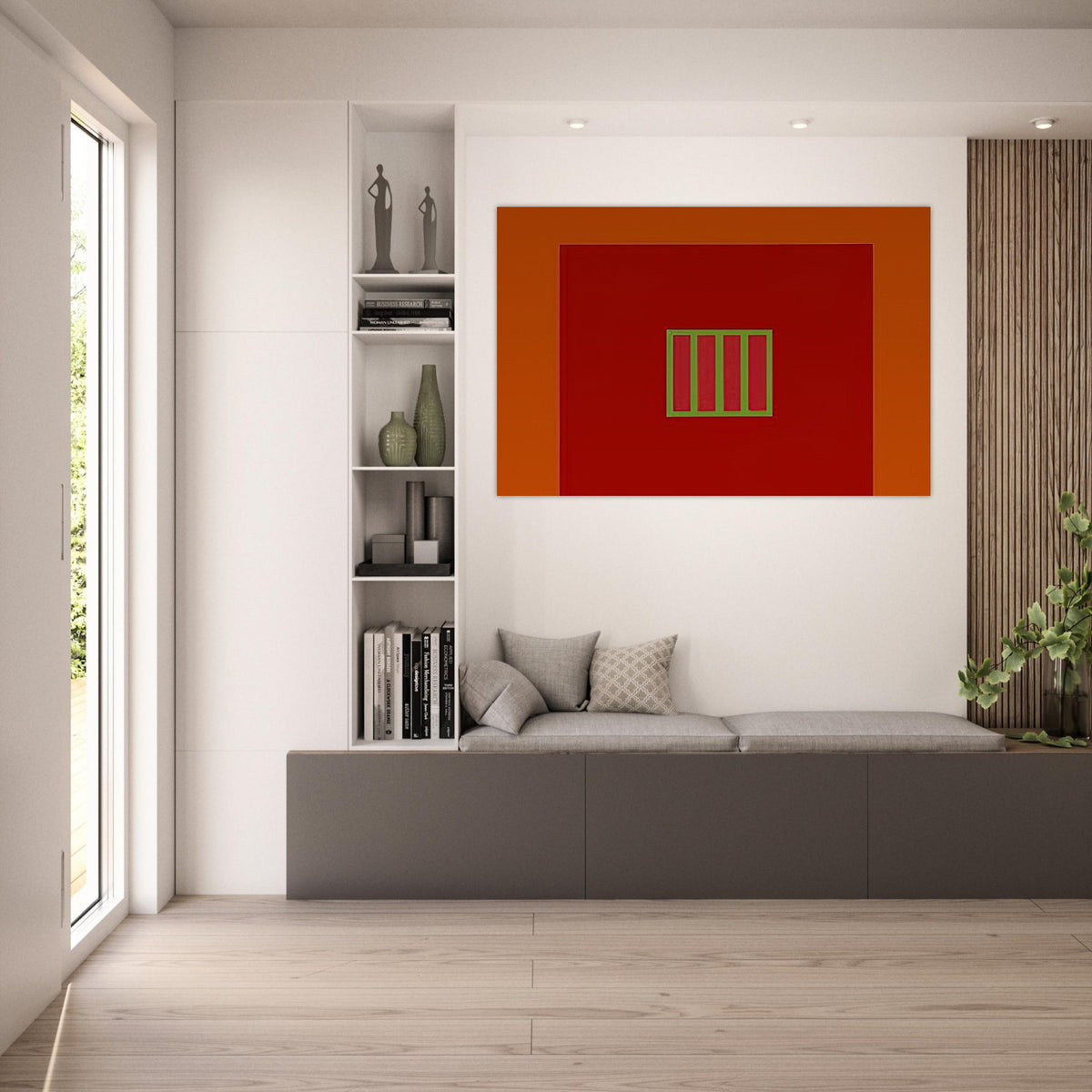 Day-Glo Prison - 1982 - Peter Halley Art Prints - 100x150 cm / 40x60″ inches | Peter Halley Poster | Peter Halley Prints