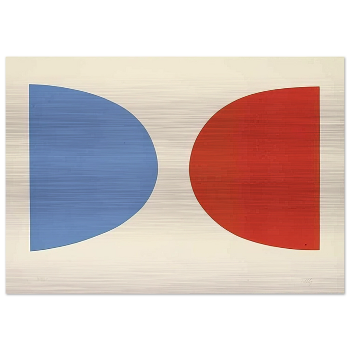 Blue and Orange - Ellsworth Kelly Brushed Aluminum Print - 70x100 cm / 28x40 inches | Ellsworth Kelly Aluminum Print | Ellsworth Kelly Prints