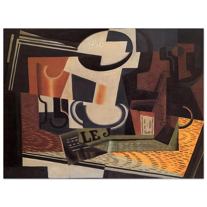 Juan Gris - STILL LIFE WITH FRUIT BOWL 1918 75x100 cm / 30x40inches Fine Art Poster