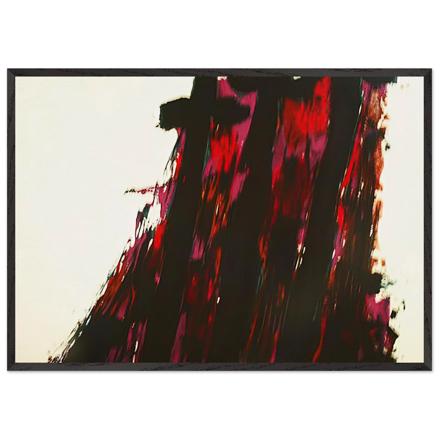 Le Crucifiement - 1978 - Alfred Manessier 70x100 cm / 28x40 inches Framed Art Print – Black Wooden Frame