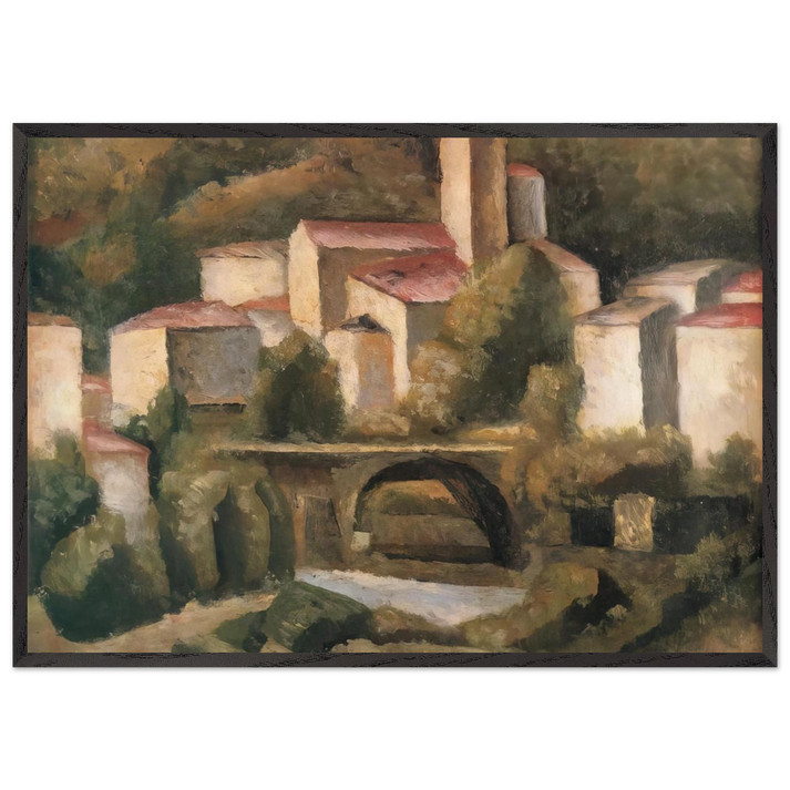 SAN GIACOMO DI VARALLO 1924 - Carlo Carra 70x100 cm / 28x40 inches Framed Art Print – Black Wooden Frame