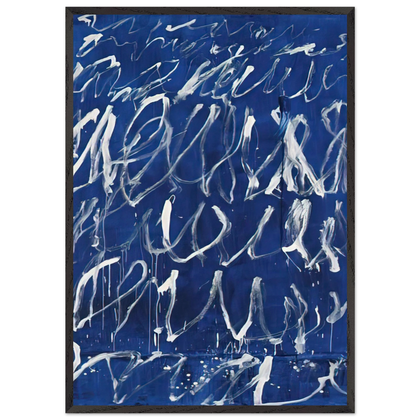 Untitled N4 - Cy Twombly 70x100 cm / 28x40 inches Framed Art Print – Black Wooden Frame