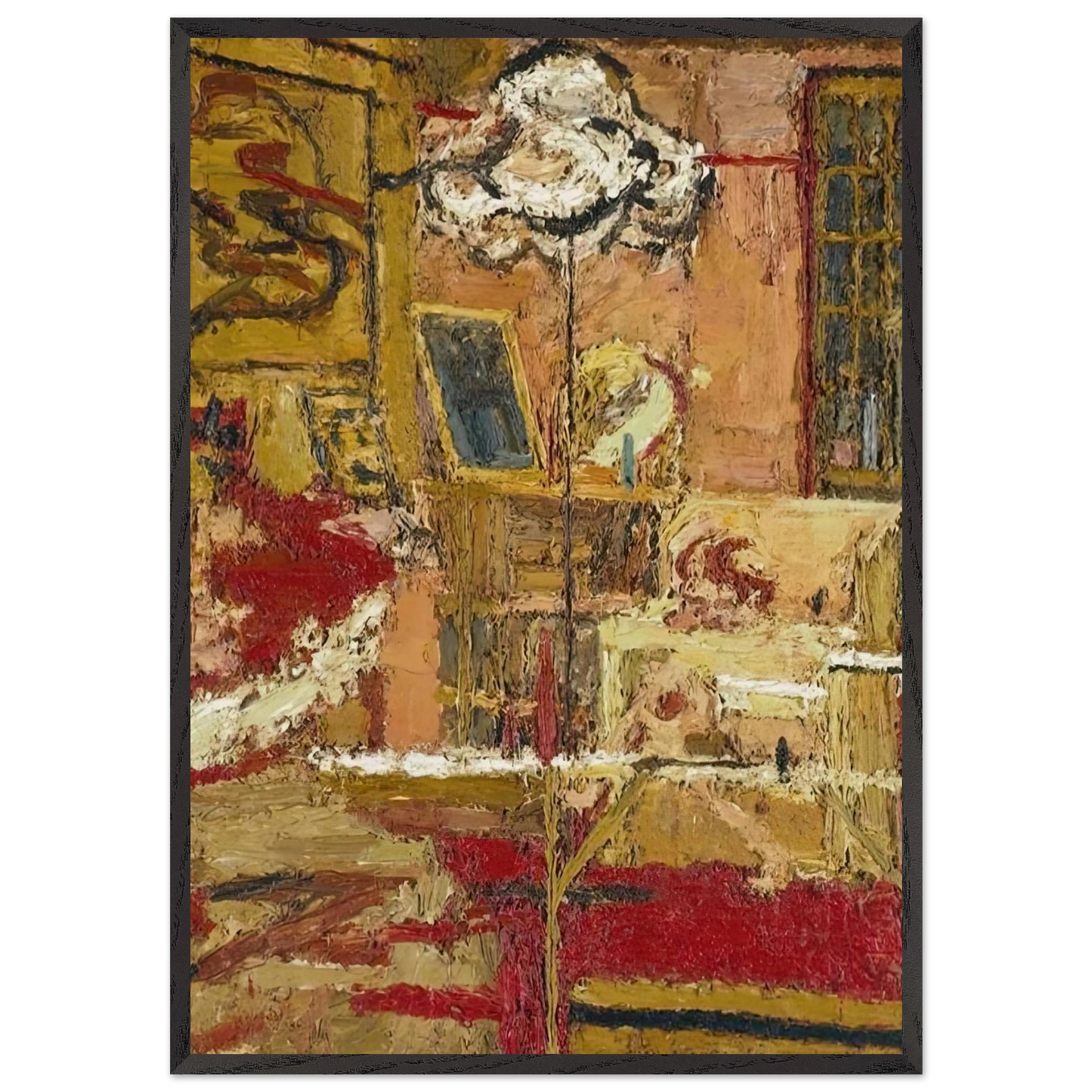 THE SITTING ROOM - Frank Auerbach 70x100 cm / 28x40 inches Framed Art Print – Black Wooden Frame
