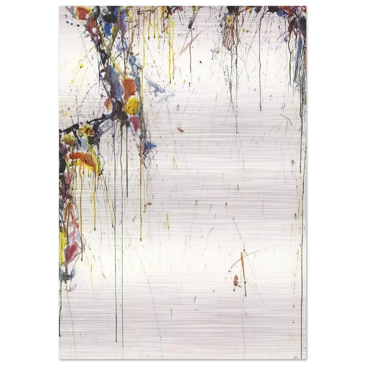 Japan Line Series No. 1 Composition - Sam Francis Brushed Aluminum Print - 70x100 cm / 28x40 inches | Sam Francis Aluminum Print | Sam Francis Prints