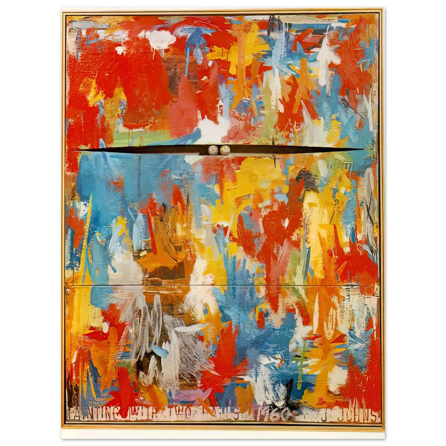 Jasper Johns - PAINTING WITH TWO BALLS 75x100 cm / 30x40inches Fine Art Poster