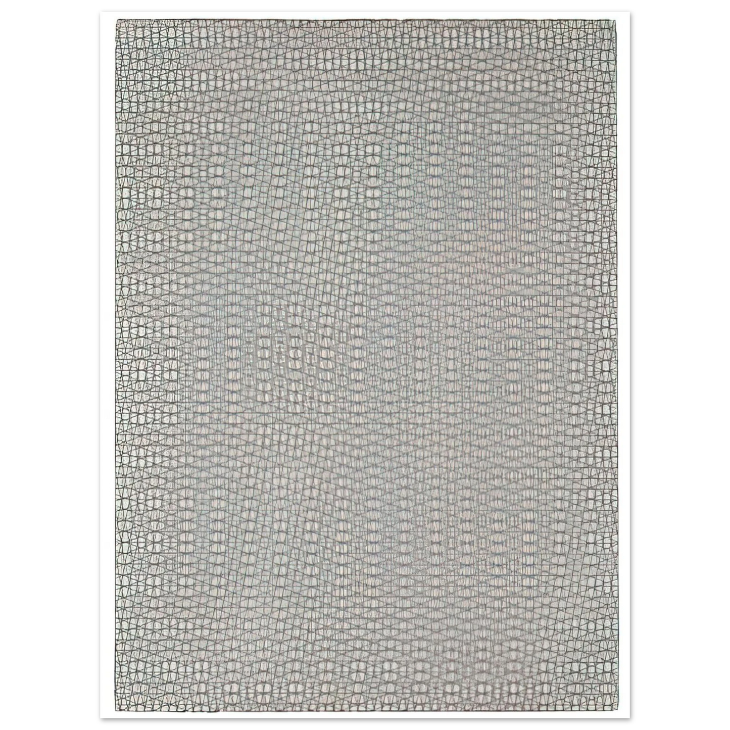 Francois Morellet - 3 grillages superposés 0°, 15°, -15° - 1959 75x100 cm / 30x40inches Fine Art Poster