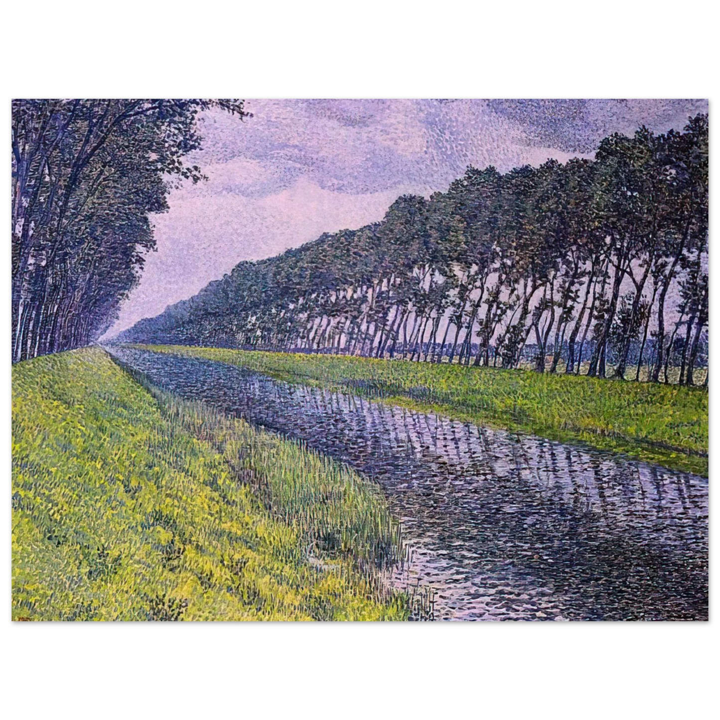 Theo van Rysselberghe - CANAL IN FLANDERS 1894 1 75x100 cm / 30x40inches Fine Art Poster