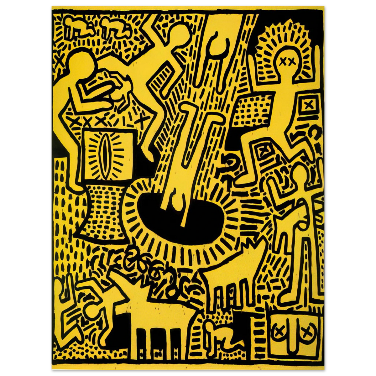 Keith Haring - UNTITLED 1981 75x100 cm / 30x40inches Fine Art Poster | Keith Haring Art For Sale