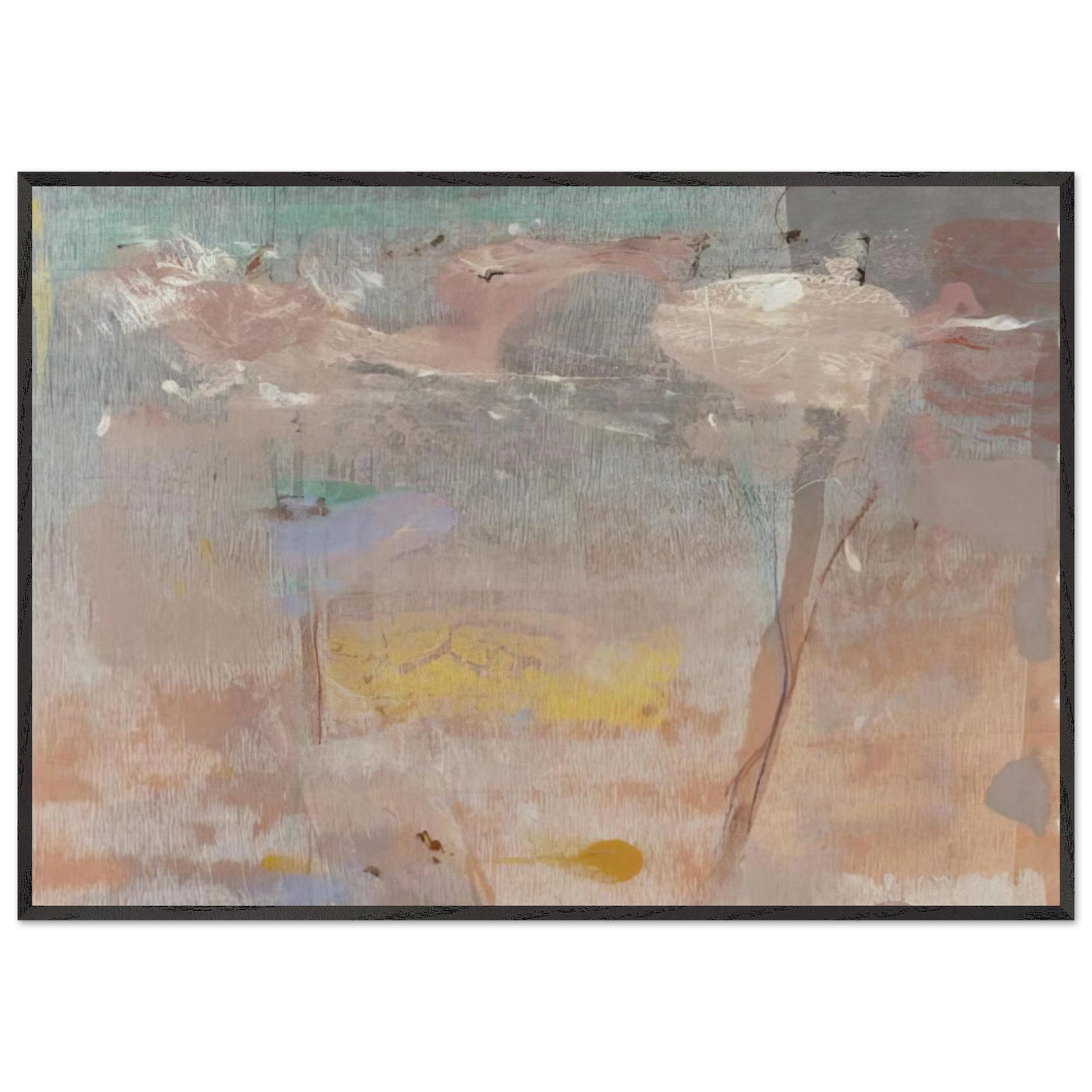 Helen Frankenthaler - Monotype I - 1981 Wall art - A3 (29.7 x 42 cm) - Premium Wooden Framed Poster With Fine Art Paper-canvas - Wood frame