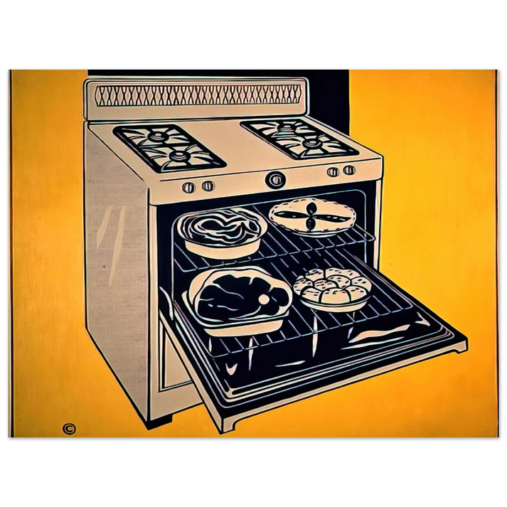 Roy Lichtenstein - KITCHEN RANGE 1962 75x100 cm / 30x40inches Fine Art Poster