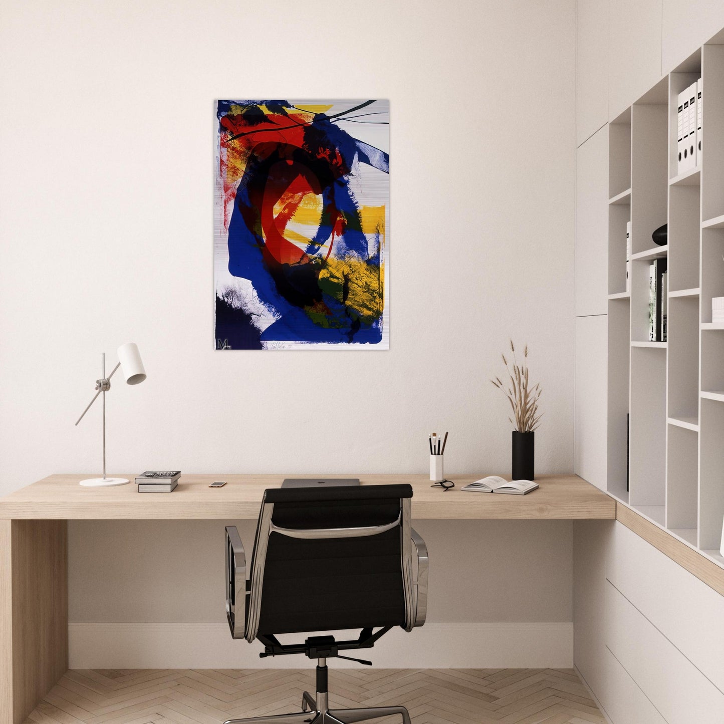 Distance Finding Mozart - 1992 - Paul Jenkins Brushed Aluminum Print - 70x100 cm / 28x40 inches | Paul Jenkins Aluminum Print | Paul Jenkins Prints