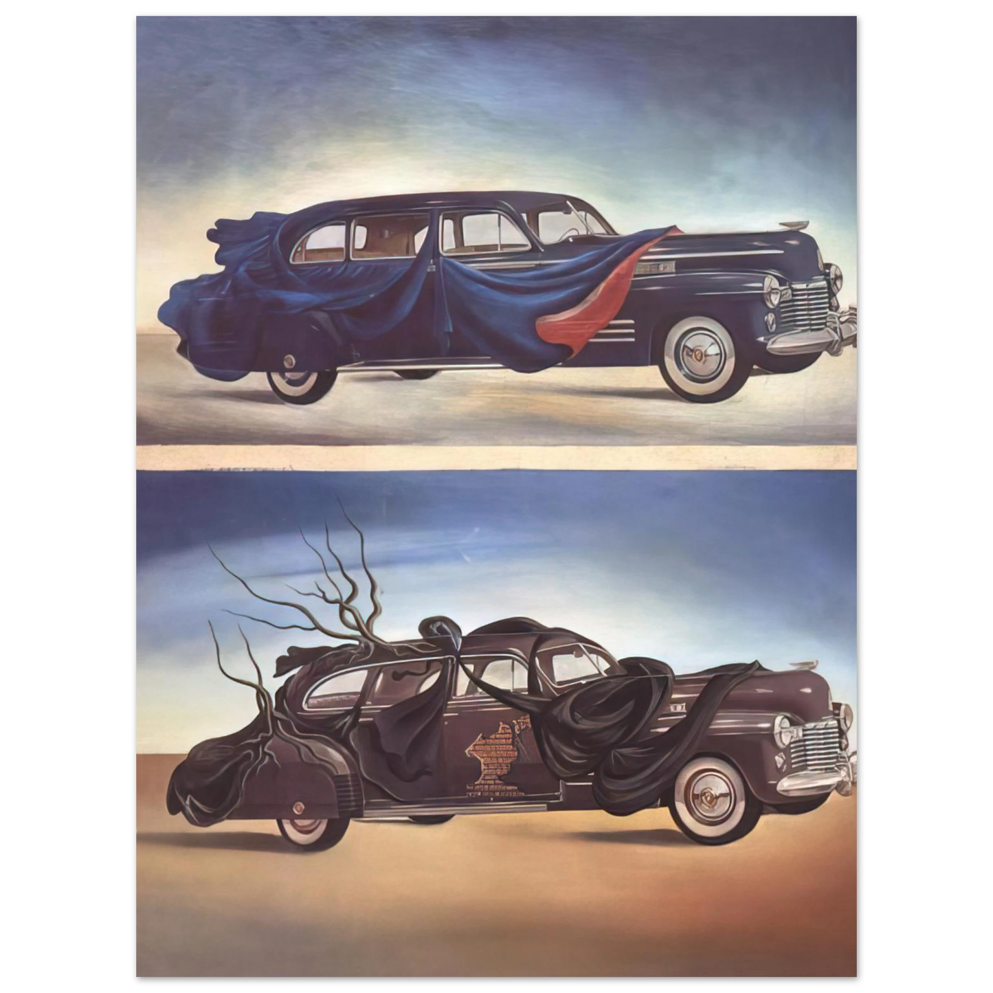 Salvador Dali - CAR CLOTHING CLOTHED AUTOMOBILE 75x100 cm / 30x40inches Fine Art Poster