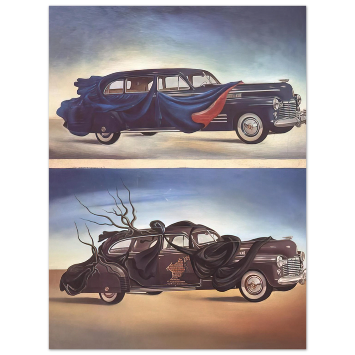Salvador Dali - CAR CLOTHING CLOTHED AUTOMOBILE 75x100 cm / 30x40inches Fine Art Poster