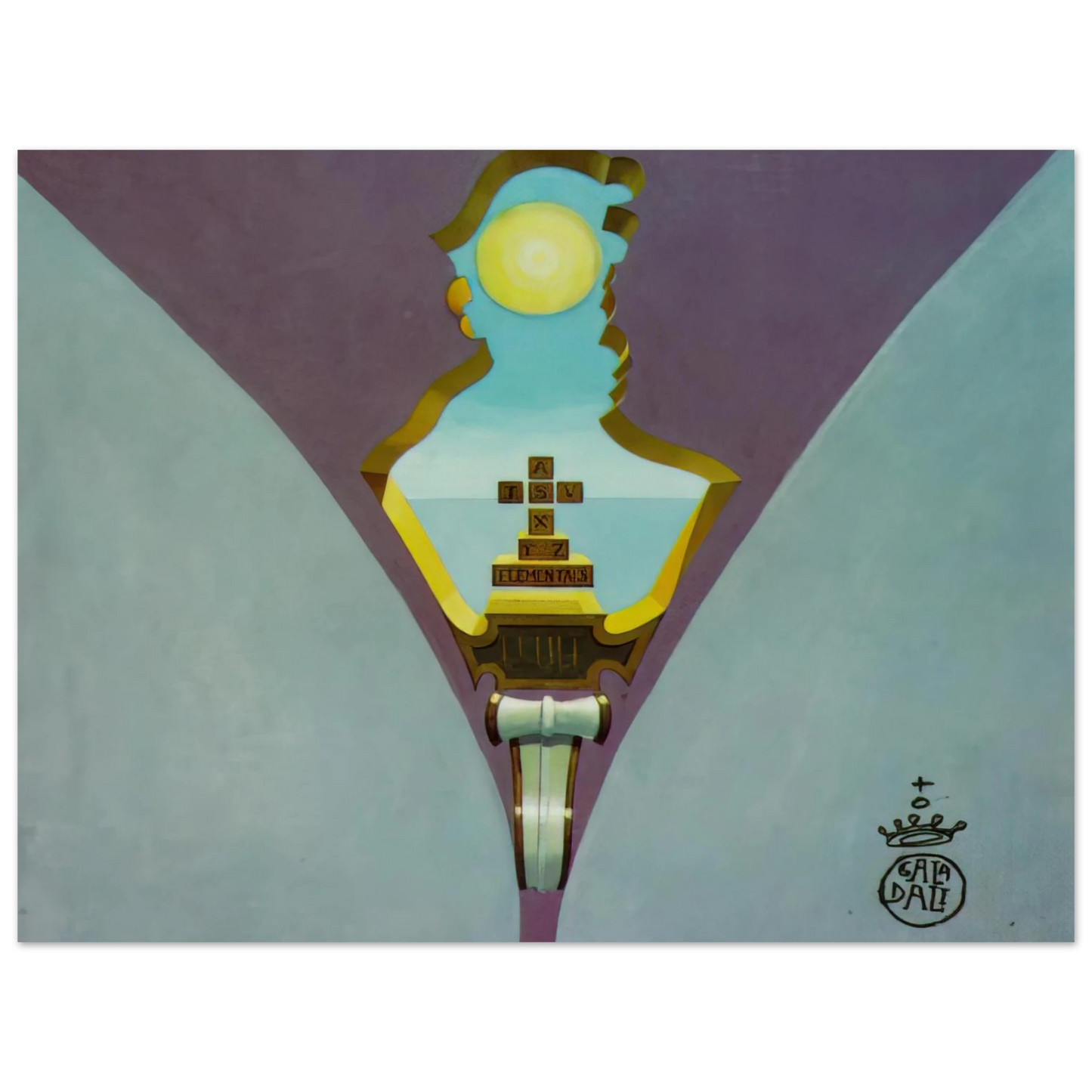 Salvador Dali - HOMAGE TO RAIMUNDUS LULLUS DESIGN FOR A CEILING PAINTING 75x100 cm / 30x40inches Fine Art Poster