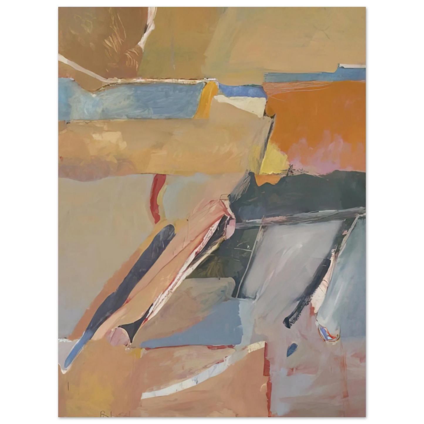 Richard Diebenkorn - Berkeley #8 75x100 cm / 30x40inches Fine Art Poster