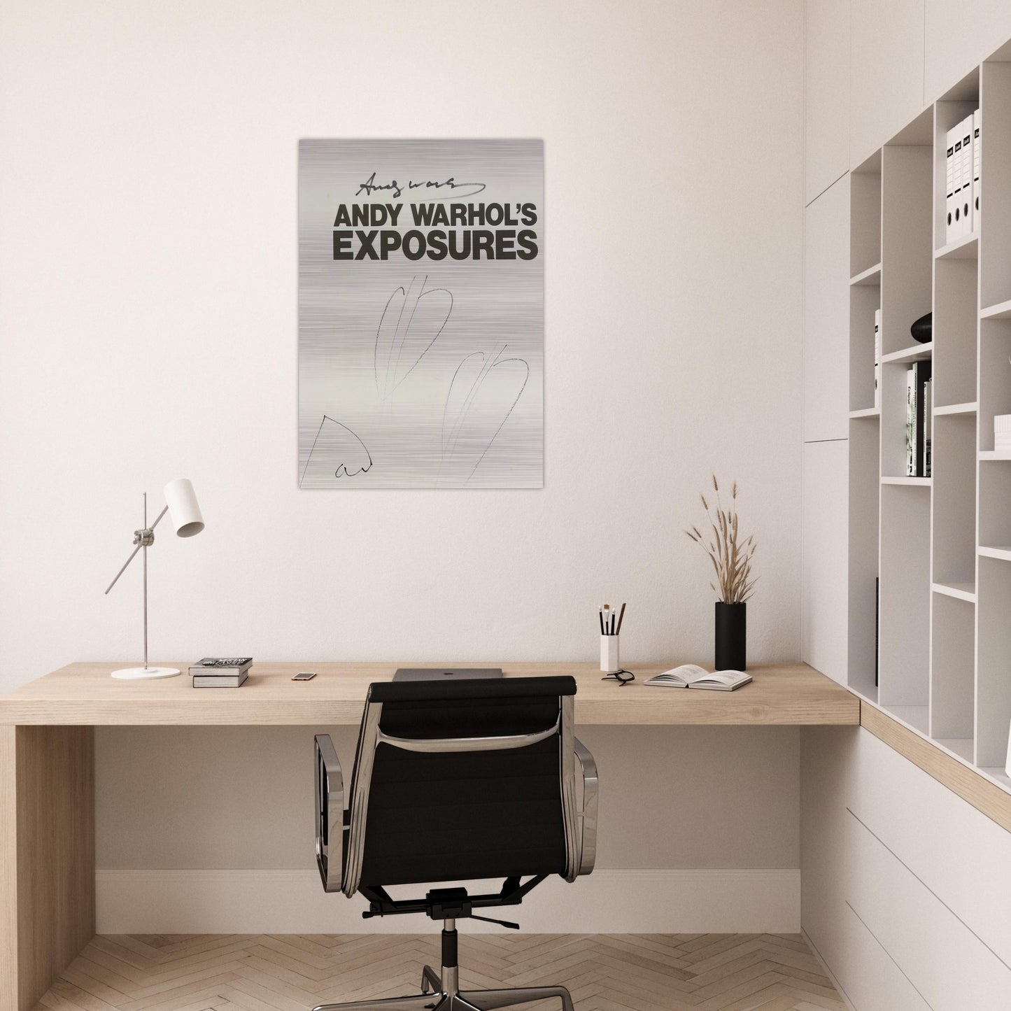 Butterfly Hearths Andy Warhol's Exposures - Andy Warhol Brushed Aluminum Print - 70x100 cm / 28x40 inches | Andy Warhol Aluminum Print | Andy Warhol Prints